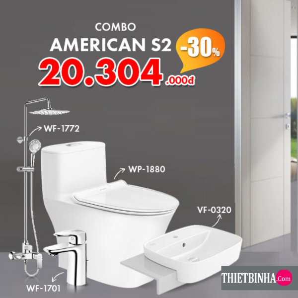 Alternative view of GÓI COMBO THIẾT BỊ VỆ SINH AMERICAN TBN02